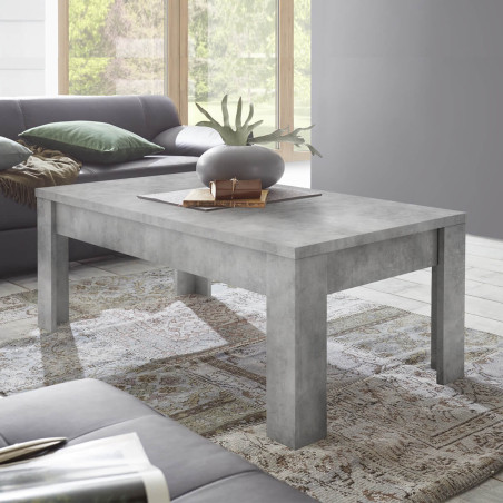 Table basse rectangulaire aspect béton - CIMARA