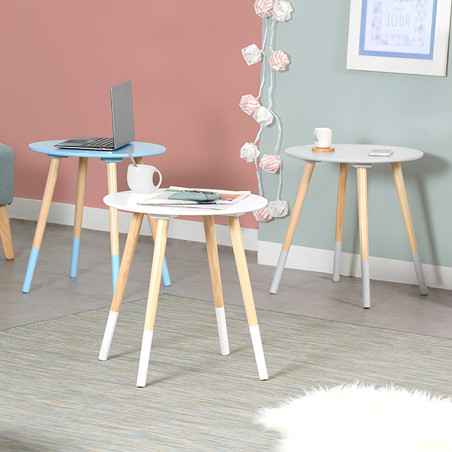 Table Basse Ronde Bleue - BAVEN