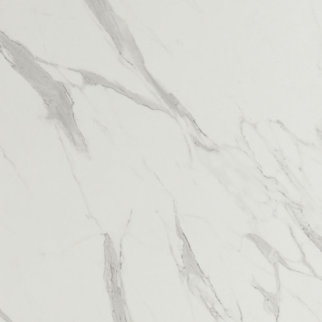 Table basse rectangulaire aspect marbre blanc - PIRANA