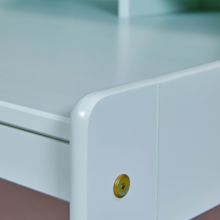 Bureau en pin vert d’eau avec compartiments - GLASEN