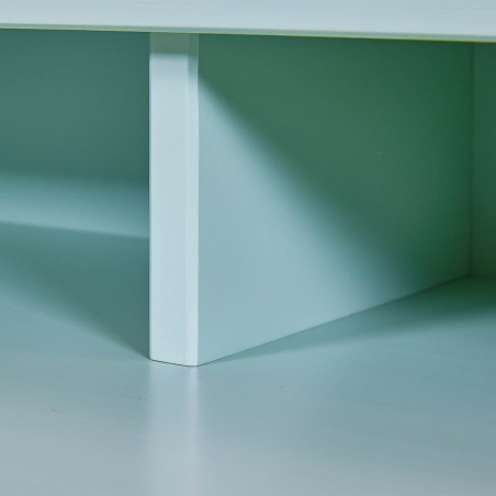 Bureau en pin vert d’eau avec compartiments - GLASEN