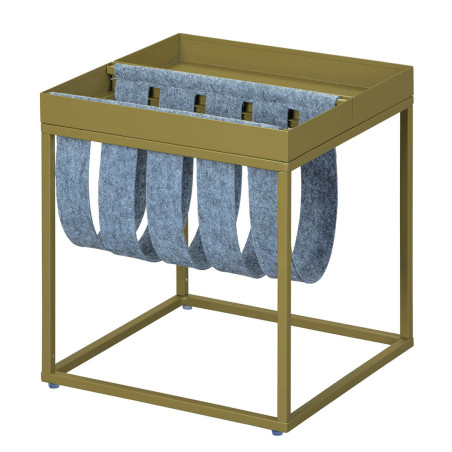 Table d'Appoint Verte avec Porte-Brochure - STACIA