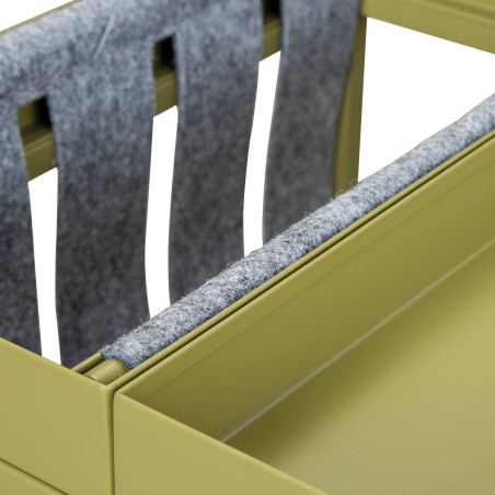 Table d'Appoint Verte avec Porte-Brochure - STACIA