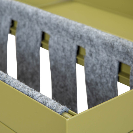 Table d'Appoint Verte avec Porte-Brochure - STACIA