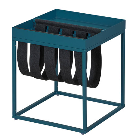 Table d’appoint turquoise avec porte-brochure - STACIA