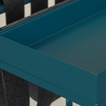 Table d’appoint turquoise avec porte-brochure - STACIA