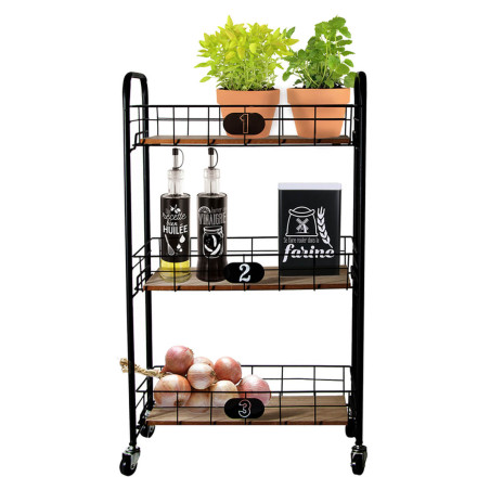 Desserte à roulettes 3 bacs - DAVIO