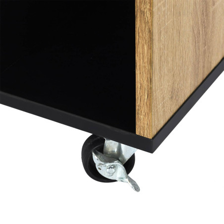 Desserte à Roulettes Multi-Rangement Aspect Bois - DINAR