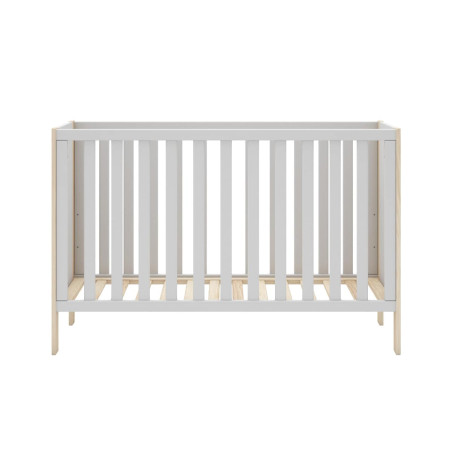 Lit bébé 60x120 cm en MDF et pin blanc naturel - KAINEN