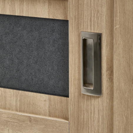 Meuble TV 1 Porte Coulissante Imitation Bois - IRVEN