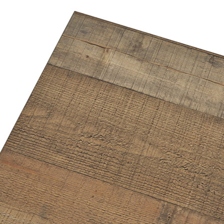 Meuble TV 1 Porte 3 Niches Aspect Bois et Métal - KARMO