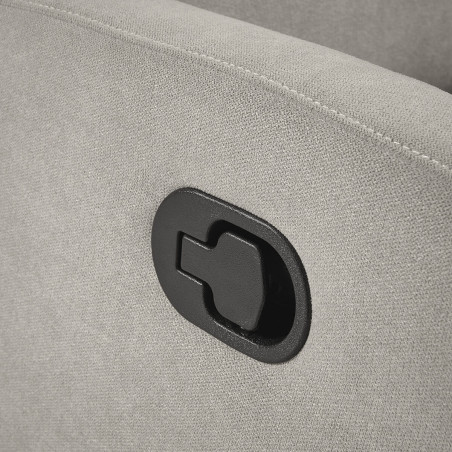 Canapé 3 Places Relax Manuel Gris Clair Waterproof - TARIA