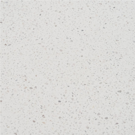 Table repas de jardin Ø120 cm en acacia et terrazzo - LORIRA