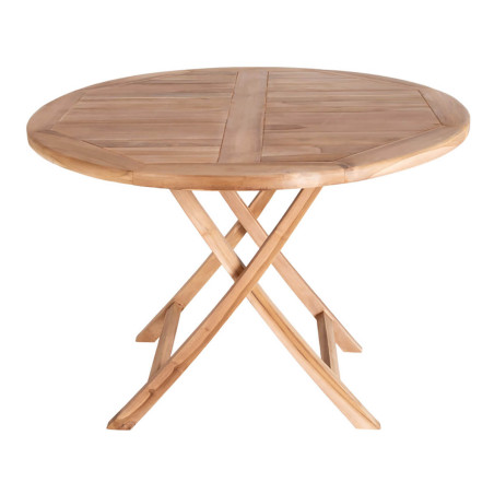 Table jardin ronde Ø100 cm teck naturel - DESIO