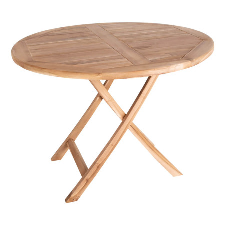 Table jardin ronde Ø100 cm teck naturel - DESIO