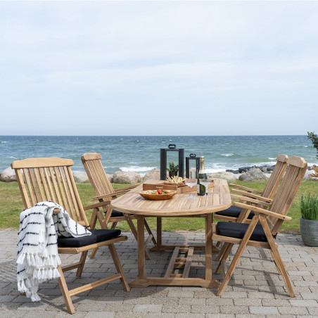 Table allongeable 180-240 cm en teck - HORIO