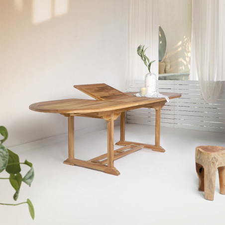 Table allongeable 180-240 cm en teck - HORIO