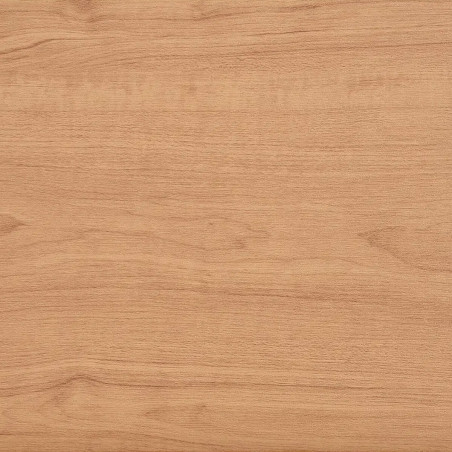 Table jardin plateau en PE aspect bois naturel, pieds aluminium noir - CLIFIRA