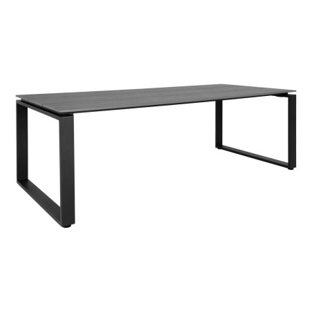 Table jardin rectangulaire 220 cm aspect bois et aluminium - KAIRO