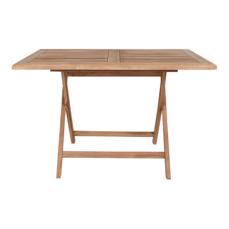 Table jardin rectangulaire 120 cm teck naturel - DESIO