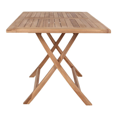 Table jardin rectangulaire 120 cm teck naturel - DESIO