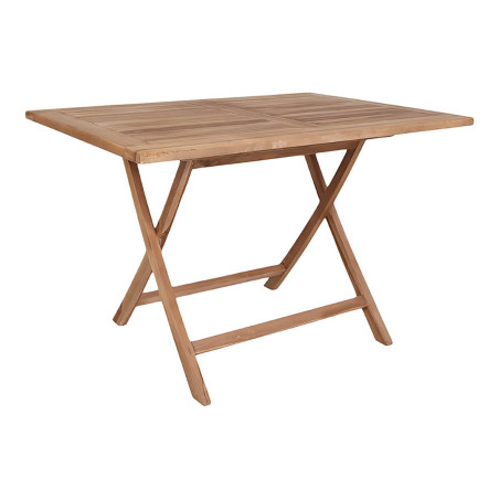 Table jardin rectangulaire 120 cm teck naturel - DESIO