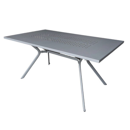 Table de jardin en acier gris traité anti-corrosion - BERAKOR