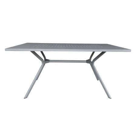 Table de jardin en acier gris traité anti-corrosion - BERAKOR