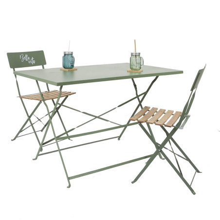 Table de jardin pliante kaki 110x70cm - MANAS