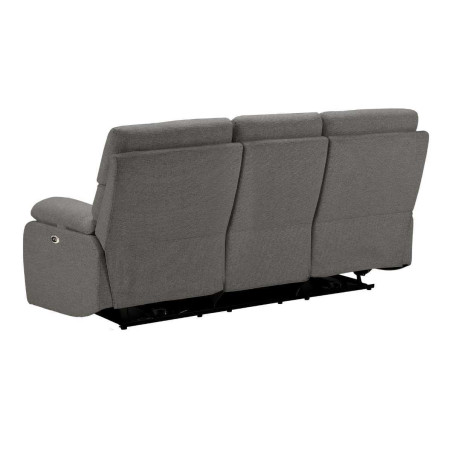 Canapé relax électrique 3 places gris foncé - MIGUELOR