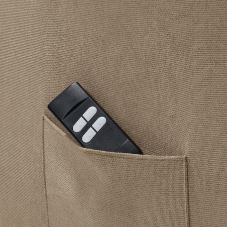 Fauteuil relax électrique releveur tissu marron - ORENA