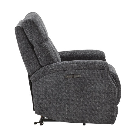 Fauteuil relax releveur électrique tissu gris foncé - LINIRA