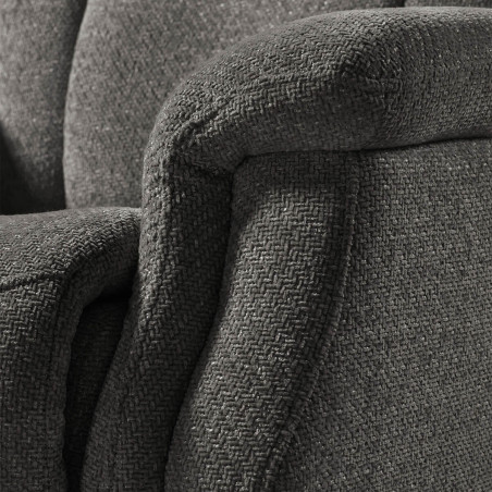 Fauteuil relax releveur électrique tissu gris foncé - LINIRA
