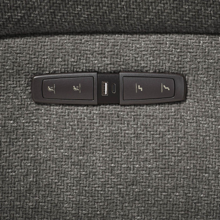 Fauteuil relax releveur électrique tissu gris foncé - LINIRA