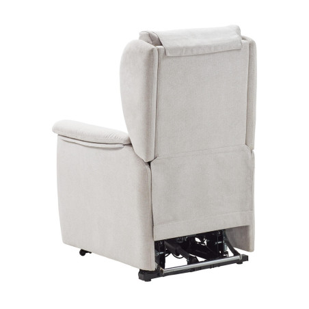 Fauteuil relax électrique releveur tissu gris clair - ORENA