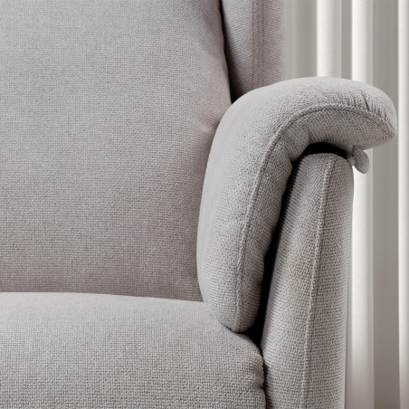 Fauteuil relax électrique releveur tissu gris clair - ORENA