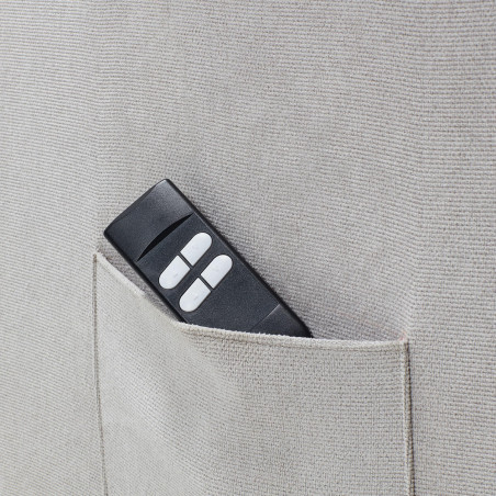 Fauteuil relax électrique releveur tissu gris clair - ORENA