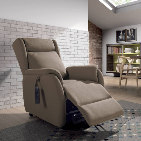 Fauteuil releveur beige - ZAREL