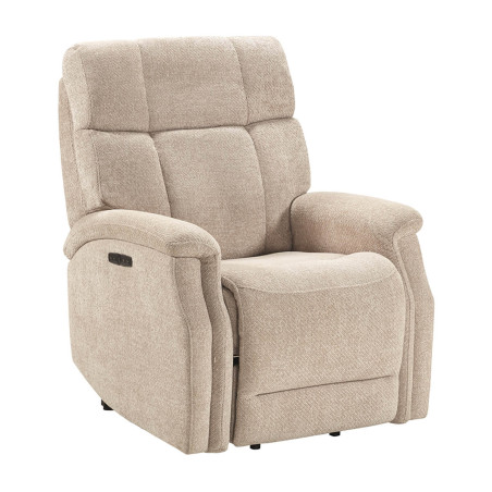 Fauteuil relax releveur électrique tissu crème - LINIRA