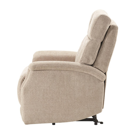 Fauteuil relax releveur électrique tissu crème - LINIRA