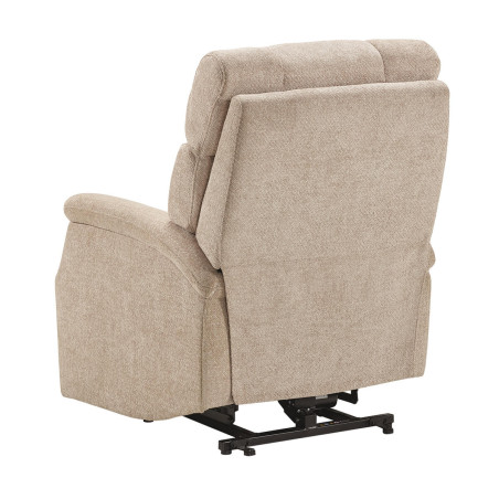 Fauteuil relax releveur électrique tissu crème - LINIRA
