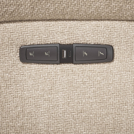 Fauteuil relax releveur électrique tissu crème - LINIRA