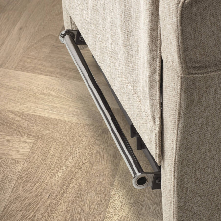 Fauteuil relax releveur électrique beige clair avec roulettes - SEVIA