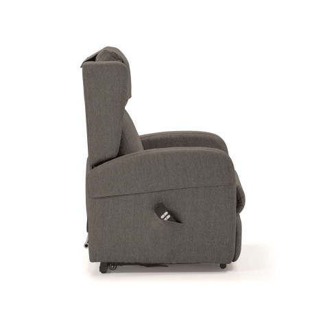 Fauteuil relax releveur électrique gris à roulettes - SEVIA