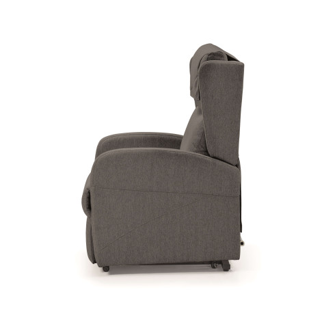 Fauteuil relax releveur électrique gris à roulettes - SEVIA