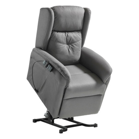Fauteuil relax releveur électrique gris foncé tissu waterproof - DONIA