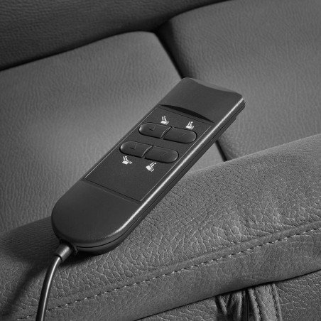 Fauteuil relax releveur électrique gris foncé tissu waterproof - DONIA