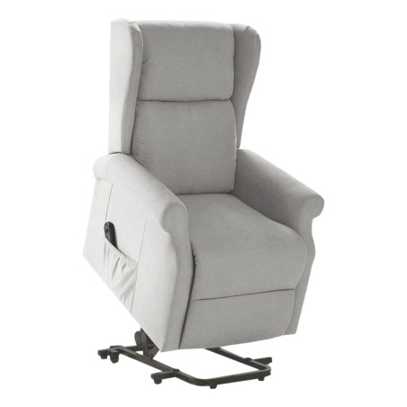 Fauteuil relax releveur électrique tissu gris clair - FAINA
