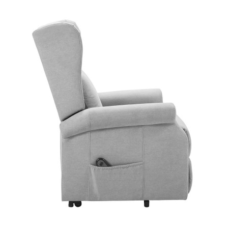 Fauteuil relax releveur électrique tissu gris clair - FAINA