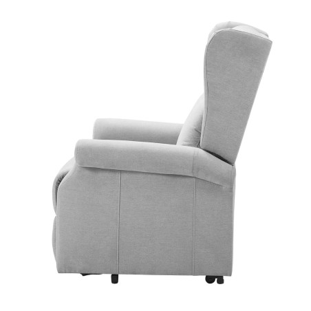 Fauteuil relax releveur électrique tissu gris clair - FAINA